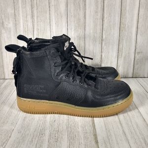 Nike SF Air Force 1 Mid Black Gum/Light Brown Youth 5.5/ Women's 7.5